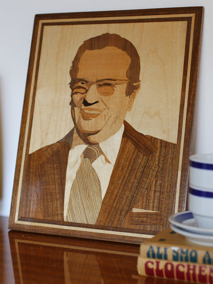 Vintage Wooden portrait of Tito