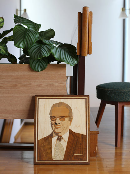 Vintage Wooden portrait of Tito