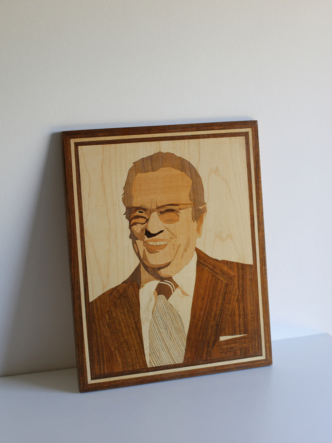 Vintage Wooden portrait of Tito