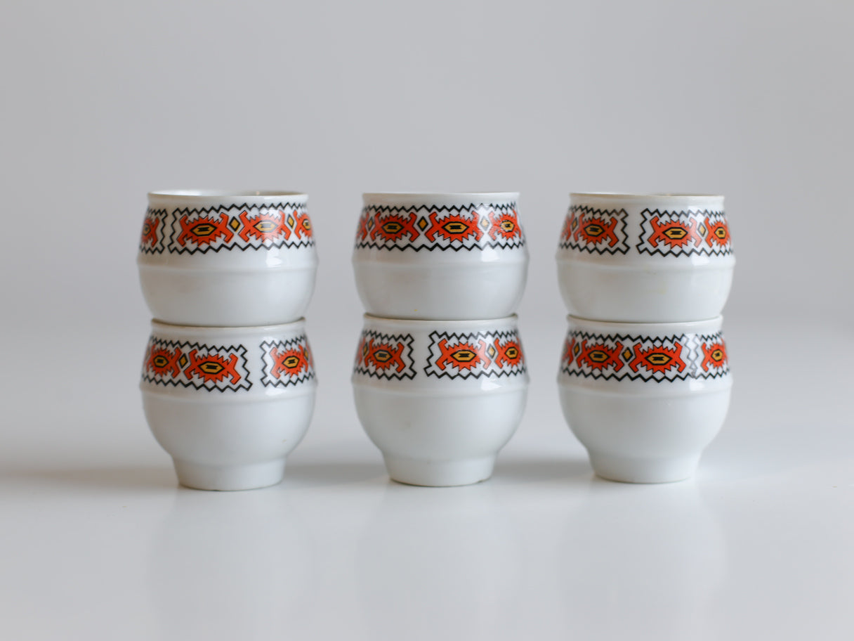 Set of 6 vintage shot glasses by Fp Zajecar