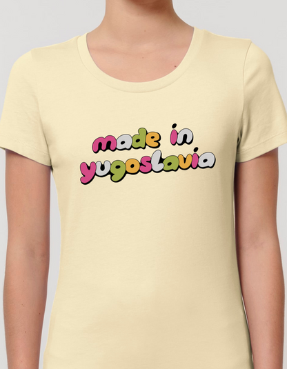 Women's Yellow MIYU fitted T-Shirt