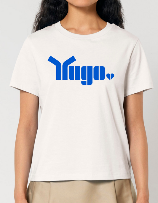 Women's medium fit Blue Yugo T-Shirt